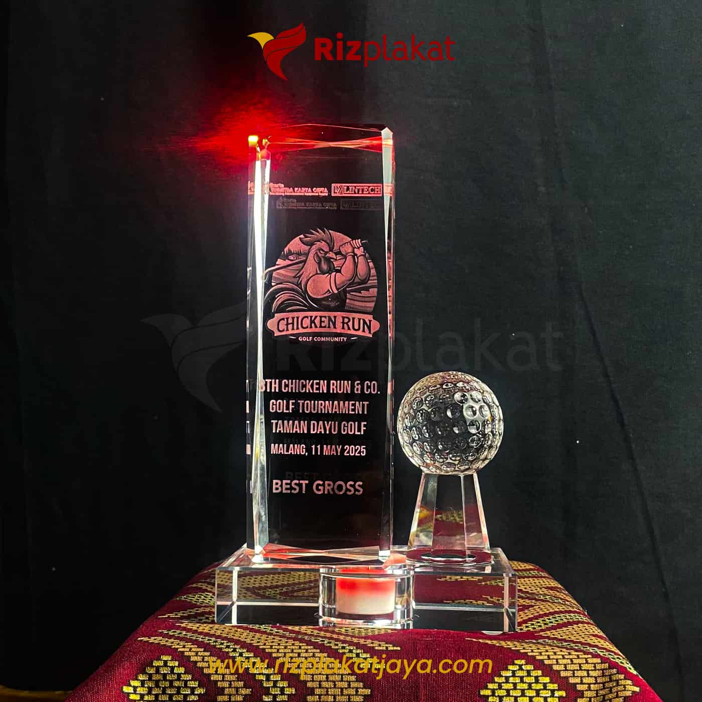 plakat kristal golf led